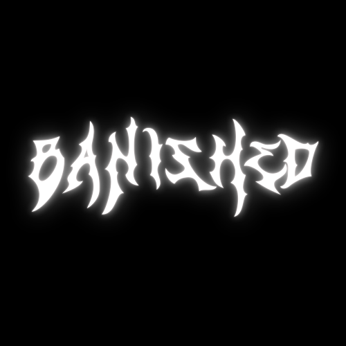 BANISHED logo windscreen decal