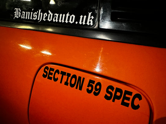 Section 59 Spec Sticker
